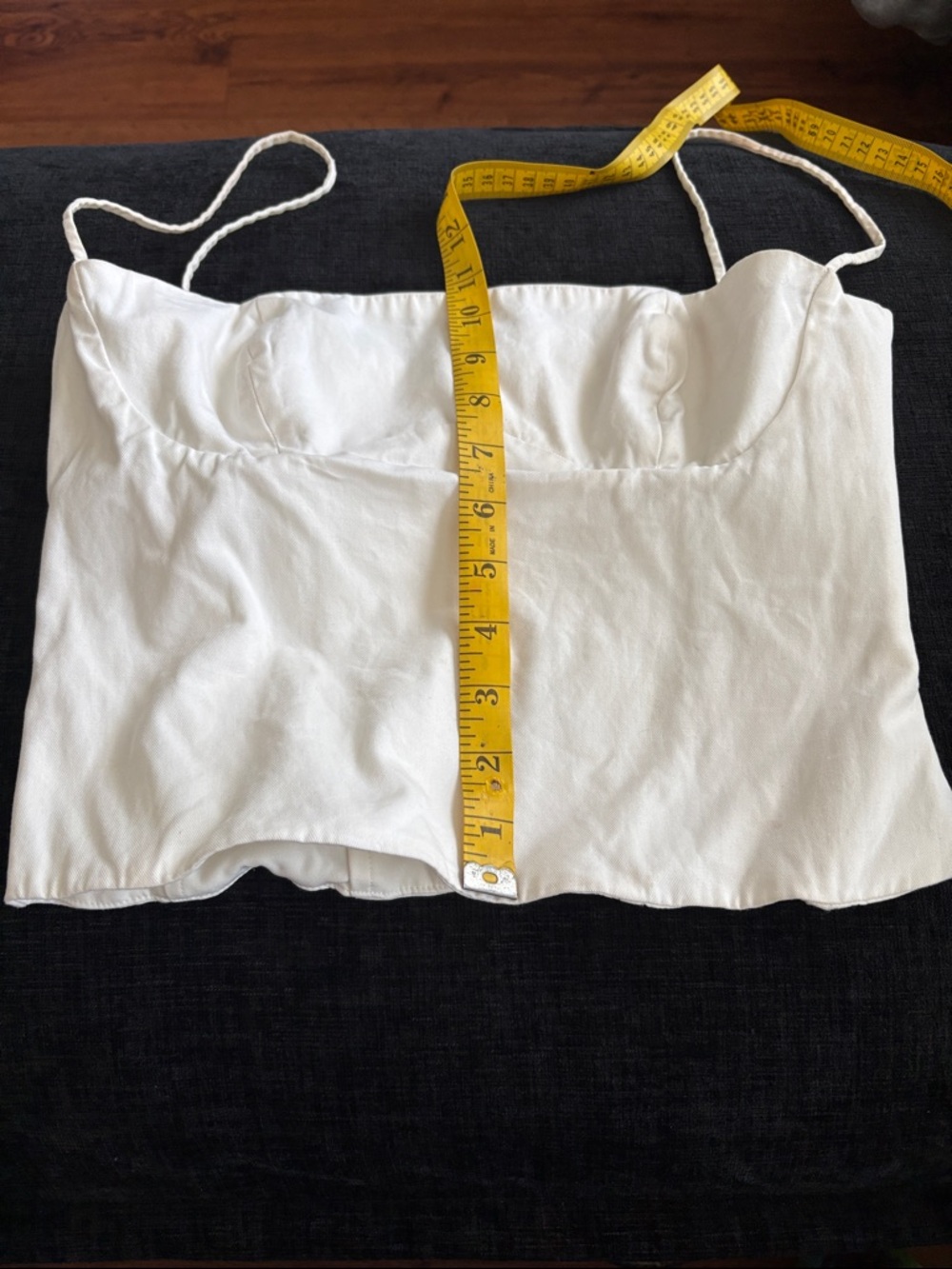 House of CB Ivory Structured Bustier Crop Top - Picture 3 of 5